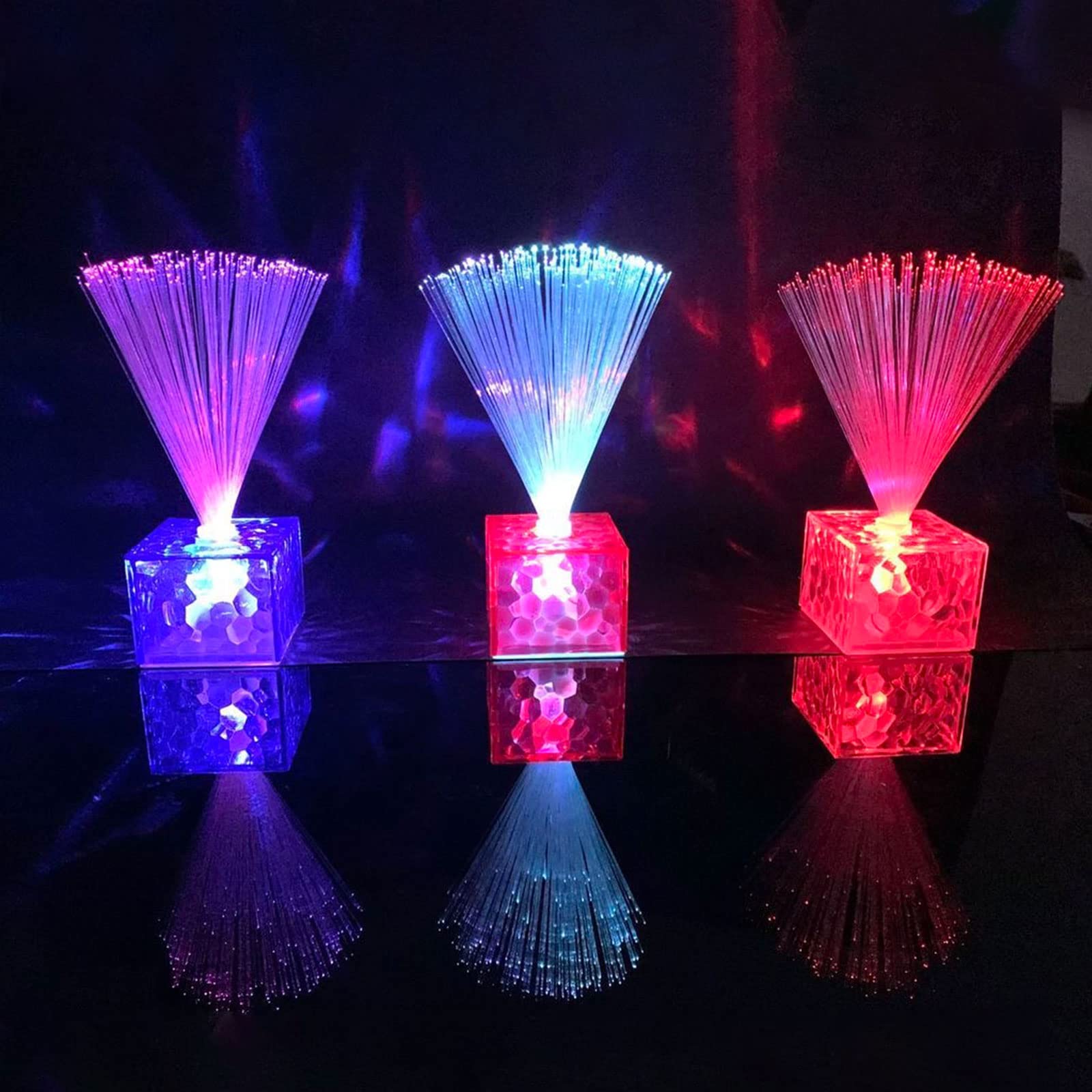 20 Pcs Mini Fiber Optic Lights, Small Fiber Optic Lamps Color LED